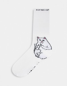Белые носки RIPNDIP Lord Nermal-Белый