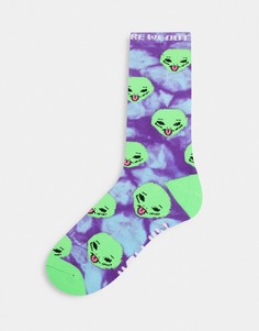 Фиолетовые носки с принтом "We Out Here" RIPNDIP-Фиолетовый цвет