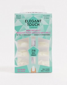 Набор с овальными накладными ногтями Elegant Touch Totally Bare-Бесцветный