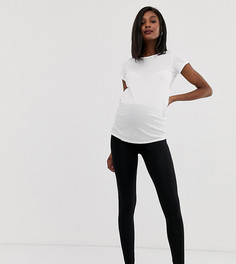 Черные леггинсы с посадкой над животом ASOS DESIGN Maternity-Черный цвет