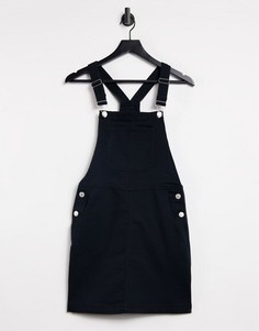 Рабочее платье-сарафан из денима Brave Soul pippa-Черный цвет