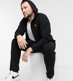 Худи черного цвета на молнии с тесьмой с логотипом ellesse PLUS Blakoni-Черный цвет