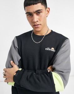 Темно-синий свитшот в стиле колор-блок ellesse Pineapples