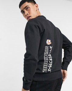 Черный свитшот с логотипом Champion x Super Mario-Черный цвет