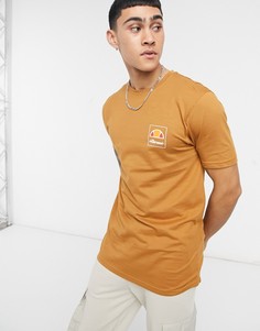 Светло-коричневая футболка с логотипом ellesse-Светло-коричневый