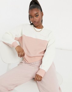 Розово-белый свитер с круглым вырезом Champion-Бежевый