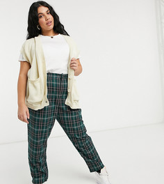Oversized жилет-кардиган в стиле casual с вязкой косами Loose Threads Plus-Бежевый