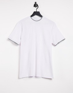 Белая футболка в рубчик River Island-Белый