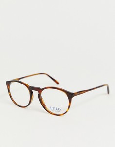 Круглые очки с демонстрационными линзами Polo Ralph Lauren 0PH2180-Коричневый