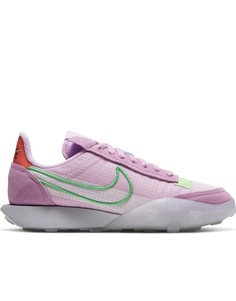 Бело-розовые кроссовки Nike Waffle Racer-Розовый цвет