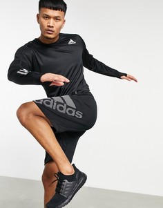 Черный лонгслив adidas Running-Черный цвет