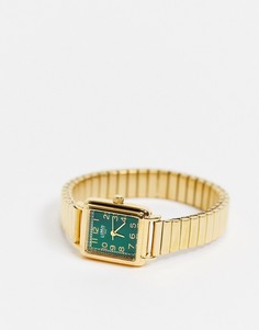 Золотистые часы-браслет с зеленым циферблатом Limit-Золотистый