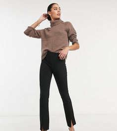 Черные брюки с разрезами спереди Vero Moda Tall-Черный