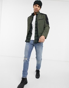 Короткая нейлоновая куртка цвета хаки Calvin Klein-Зеленый цвет