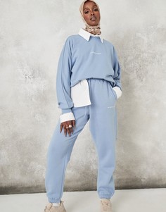Сиреневые oversize-джоггеры от комплекта Missguided MIB-Голубой