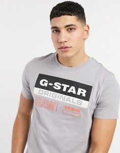 Серая футболка G-Star Originals-Серый