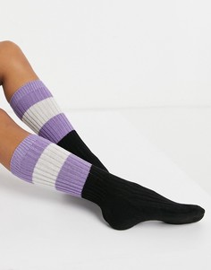 Черные носки до щиколотки для дома из плотной ткани ASOS DESIGN-Многоцветный