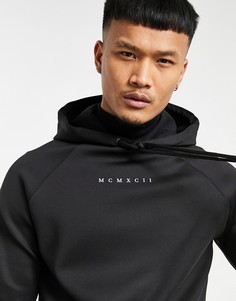 Худи с принтом римских цифр от комплекта ASOS DESIGN-Черный цвет