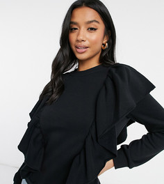 Черный свитер с рюшами по бокам Vero Moda Petite-Черный цвет