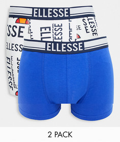 Набор из 3 боксеров с принтом (белые) и однотонных (синие и серые) ellesse-Многоцветный