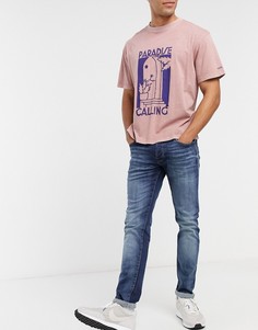 Темно-синие суженные книзу джинсы из суперэластичного денима Jack & Jones Intelligence Glenn-Голубой