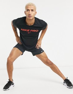Черная футболка с логотипом Nike Training Pro-Черный цвет