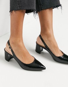 Черные туфли на каблуке из искусственной кожи под крокодила RAID Rubina-Черный цвет