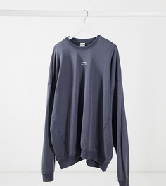 Черный выбеленный свитшот с логотипом Puma Plus