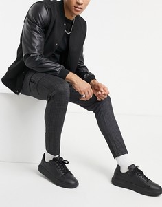 Серые джоггеры карго в клетку Burton Menswear-Серый