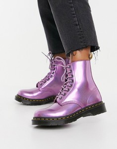 Розовые классические ботильоны Dr Martens Vegan 1460-Розовый цвет