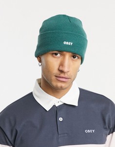 Зеленая шапка-бини Obey Fluid-Зеленый цвет