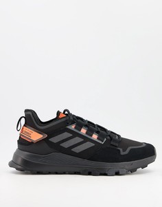 Черные кроссовки с оранжевыми вставками adidas Outdoors Terrex Hikester-Черный цвет