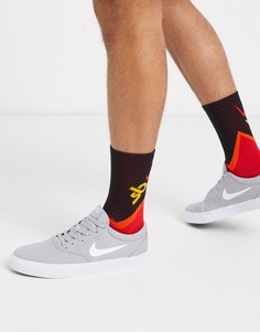 Серые парусиновые кроссовки Nike SB Charge-Серый