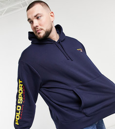 Темно-синее худи Polo Ralph Lauren Big & Tall Sport Capsule-Темно-синий