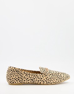 Леопардовые туфли на плоской подошве с цепочкой RAID Lane-Многоцветный
