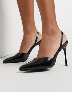 Черные туфли на каблуке с вырезом сердечком RAID Rexel-Черный цвет