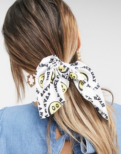 Повязка на волосы с бантом и принтом "Have a nice day" ASOS DESIGN-Многоцветный