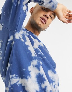 Синий свитшот в стиле oversized с эффектом тай-дай от комплекта ASOS DESIGN-Многоцветный