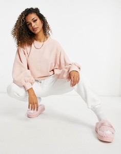 Розовый джемпер с круглым вырезом и объемными рукавами UGG Brook-Розовый цвет
