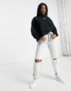 Черный худи в стиле oversized PUMA Classics