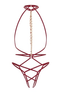 Прозрачное боди красного цвета Rubi Agent Provocateur