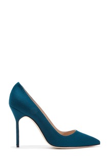 Темно-синие туфли BB Wool 105 Manolo Blahnik