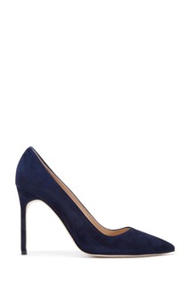 Синие замшевые туфли BB Suede 105 Manolo Blahnik