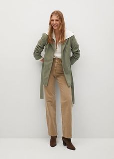 Пиджак из искусственной кожи с поясом - Olivia Mango
