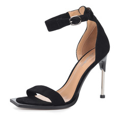 Черные велюровые босоножки на шпильке Corso Como