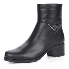 Черные ботинки из кожи Francesco Donni