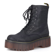 Черные ботинки на утолщенной подошве из эко кожи Corso Como