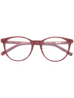 MISSONI EYEWEAR очки в круглой оправе с узором зигзаг