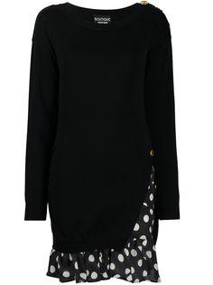 Boutique Moschino многослойное платье-джемпер в горох