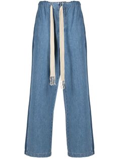 LOEWE джинсы с кулиской и лампасами